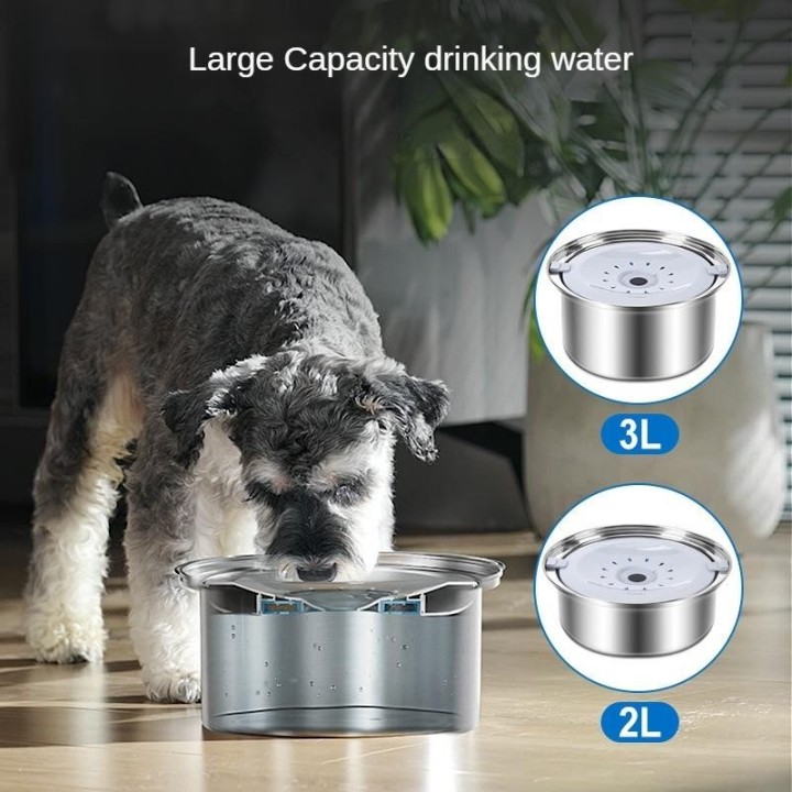 2L/3L Hundenapf zum langsamen Trinken, Edelstahlnapf für Hunde, großes Fassungsvermögen, spritzwassergeschützter und auslaufs