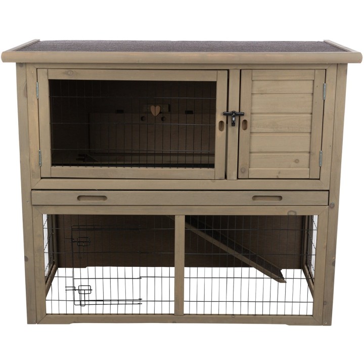 Trixie natura Kleintierstall mit Freilaufgehege 116×97×63 cm