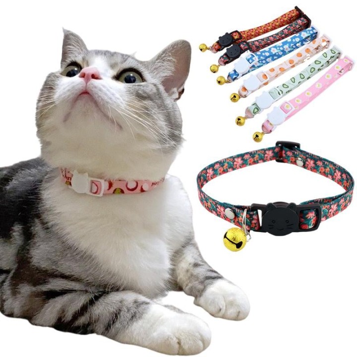 28 Stil Katzenhalsband verstellbar Obst Weihnachten Druck Haustierhalsband mit Glocke Teddy Chihuahua Welpen Kätzchen Halsket