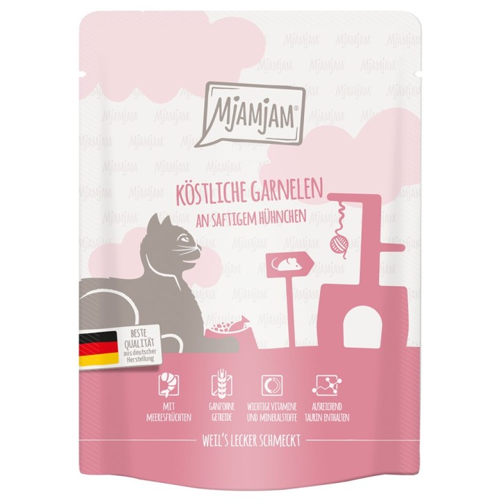 MjAMjAM Quetschie 6 x 300 g - köstliche Garnelen an saftigem Hühnchen