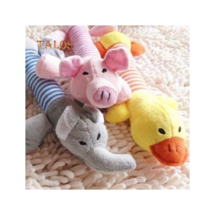 Niedliches Hundespielzeug für Haustiere, langlebig, Plüsch-Sound, Kauquietscher, quietschendes Schwein, Elefanten-Entenspielz