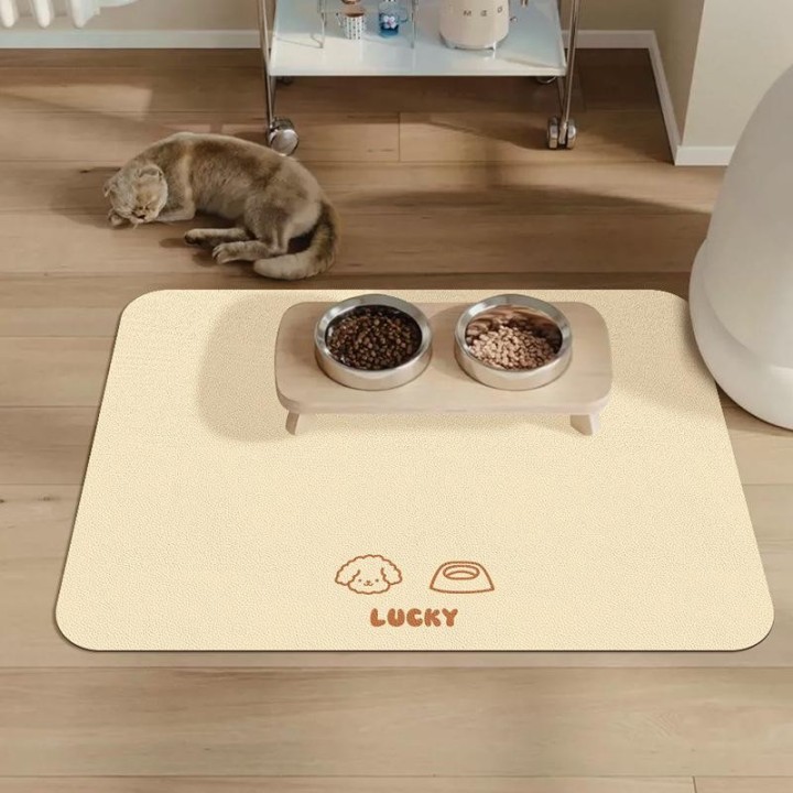 Wasserdichtes, rutschfestes Platzset aus Leder für Haustiere – pflegeleichte, waschfreie, schmutzabweisende Matte für Katzen-