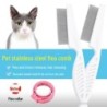 Flohkamm für Haustiere: Pflegewerkzeug für dichte Zähne bei Hunden und Katzen small size + free flea collar