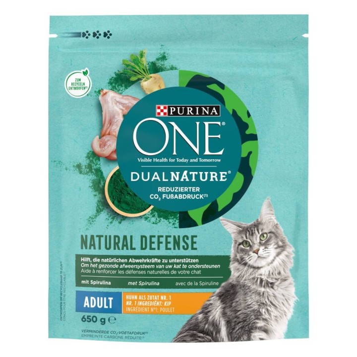 PURINA ONE Dual Nature Adult Huhn mit Spirulina - 650 g
