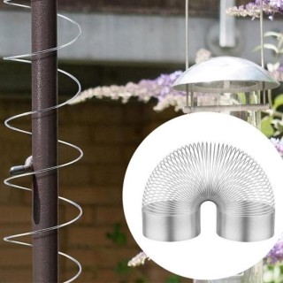 2 Stück Anti-Eichhörnchen-Federvorrichtung, Metall-Vogelfutterspender-Schutz, Eichhörnchen-Schallwand, Schraubenfeder, Eichhö