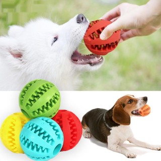 Haustier-Hundespielzeug, interaktive Gummibälle für kleine große Hunde, Welpen, Katzen, Kauspielzeug, Haustier-Zahnreinigung,