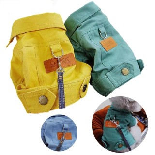 Haustier-Hundemantel mit D-Ring, Frühlings-Sommer-Hundekleidung für kleine mittelgroße Hunde, Welpen-Outfits, Jacke, Chihuahu