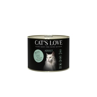 Cat's Love Nassfutter Pute Pur mit Lachsöl und Katzengamander 200g