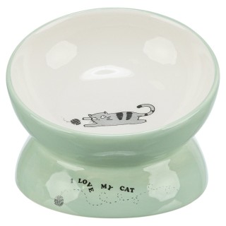 Trixie Keramiknapf erhöht salbei/weiß 0,15 l/ø 13 cm