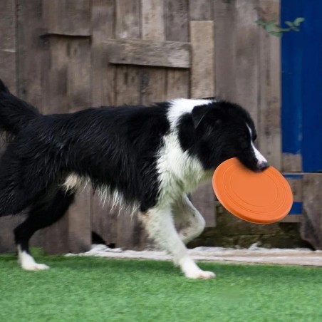 Silicone Flying Saucer Dog Cat Toy, Chew Resistant, Puppy Training, Interactive Pet Supplies rot