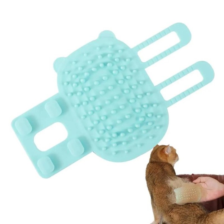 Haustierbürste, Kamm, Katzenspielzeug, weicher Selbstpflegekamm für Katzen, Massagekamm mit Katzenminze, Gesichtskratzer für