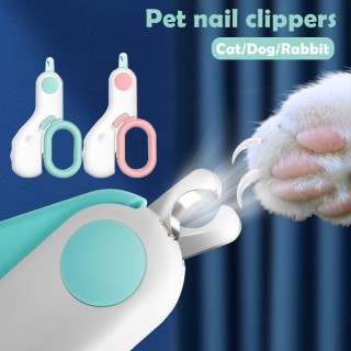 Nagelknipser für Hunde mit LED-Licht, Fellpflege und Pflege, Trimmer für Katzen und Hunde, Nagelknipser für Haustiere, Reinig