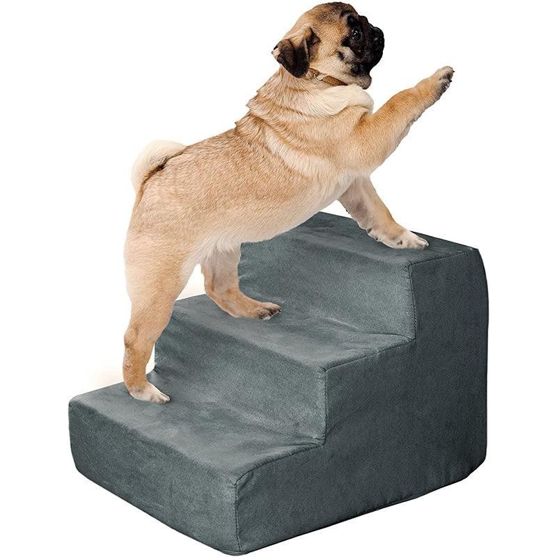 Welpentreppe Hundetreppe 3 Stufen Treppe für kleine Hunde Katzen Welpenleiter Heimtierbedarf 3 Steps (30X38X40cm)