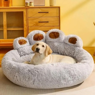 Weiche lange Plüschkatzenhütte Hundehütte Winter warmes Haustierbett Katzenbett Katzenmatte Tiere Schlafsofa 50cm