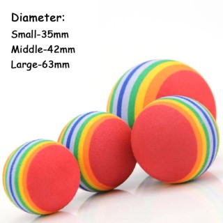 Neu Weiche Regenbogen-Schaumstoffbälle, 5 Stück, Haustier-Hunde-/Katzenspielzeug – Interaktives Kauspielzeug zum Spielen, Kau