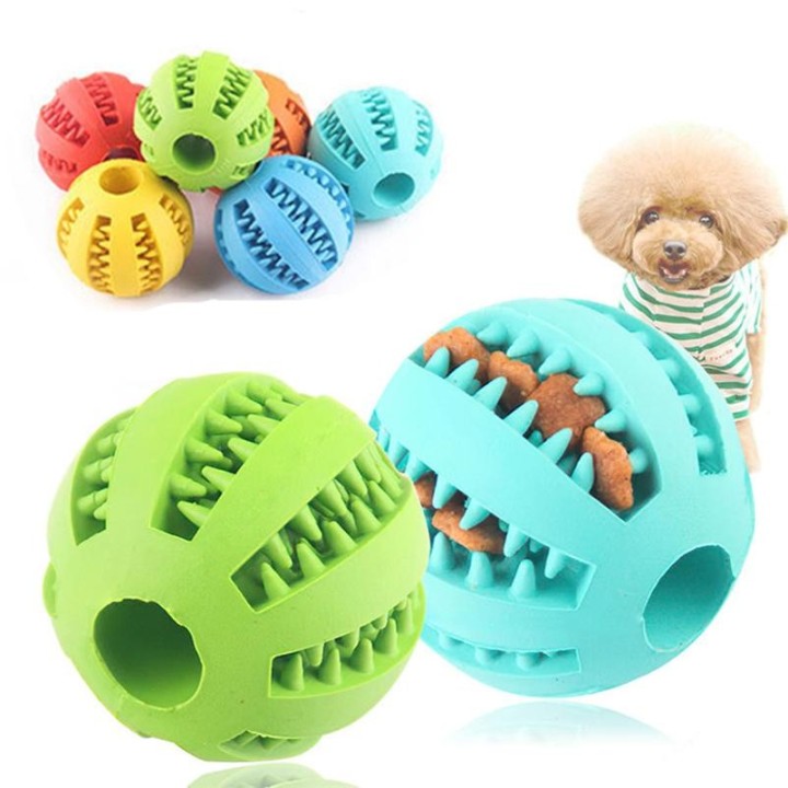 Interaktives Spielzeug für Hunde und Katzen, 7 cm, Naturkautschukball, auslaufender Ball, Zahnreinigungsbälle für Hunde und K