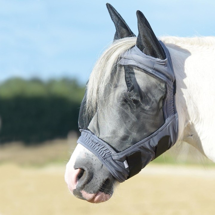 Busse Fliegenmaske FLY BUCKLER GAP II - grau
