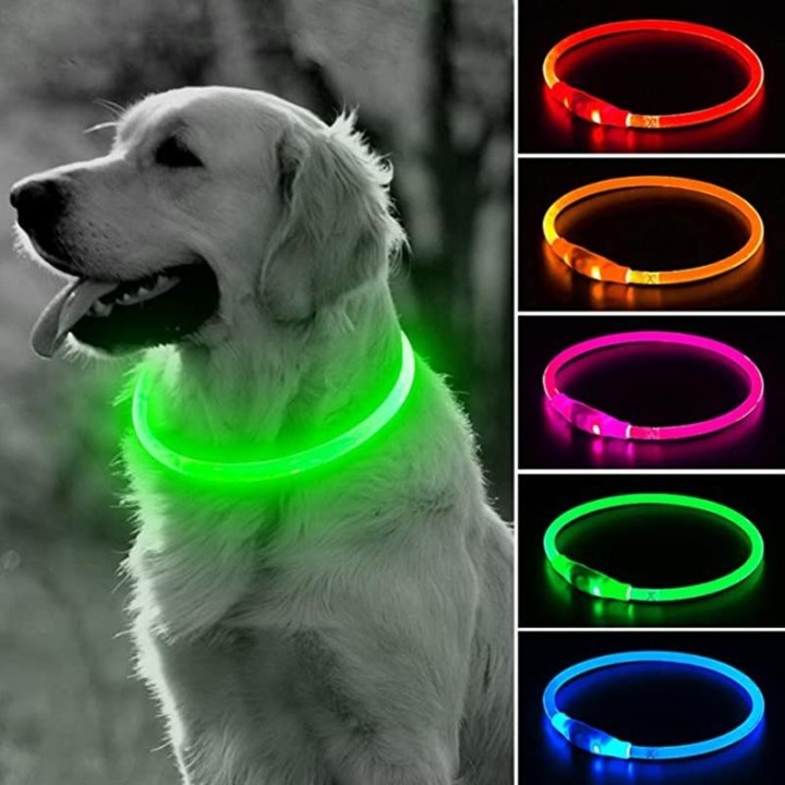 LED-Hundehalsband, leuchtendes USB-Halsband für Katzen und Hunde, 3 Modi, LED-Licht, leuchtendes Halsband zur Verlustpräventi