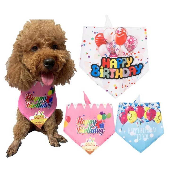 Teddybär-Schals und Lätzchen für Hundegeburtstage Birthday, One size 60*40*40cm rosa