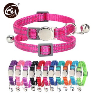 Reflektierendes Katzenhalsband aus Nylon mit gravierter Metallschnalle No engraving