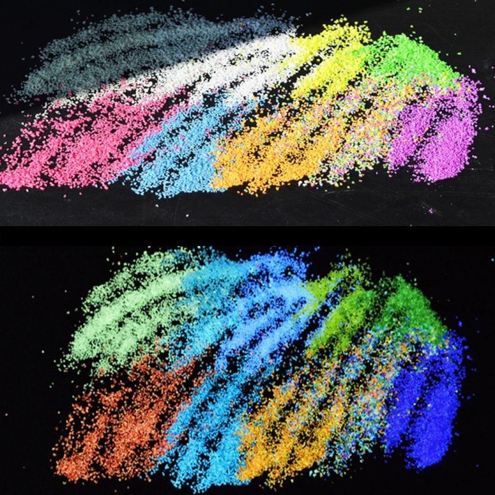 Fluorescent particles Decorative Sand Stones Glow in the Dark Luminous  Stones Fish Tank Gravel blue