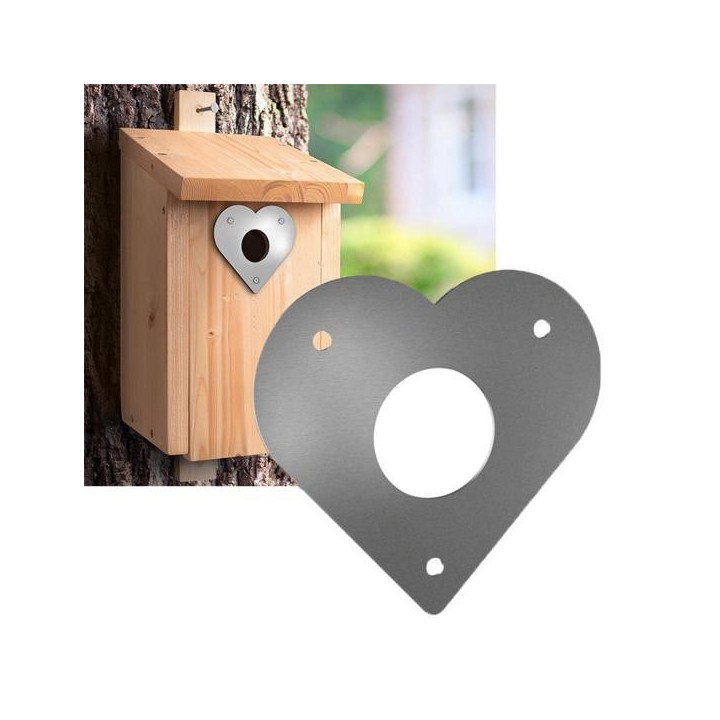 2 Stück Metall-Vogelhaus-Schutzportal, Specht-Nistkasten-Schutzbrett mit Schrauben, Fluglochschutz für den Gartenbalkon im Fr