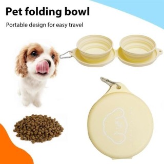 Faltbarer Futternapf für Haustiere, rutschfester Futternapf aus Silikon, zusammenklappbar, tragbarer Futternapf für Hunde und