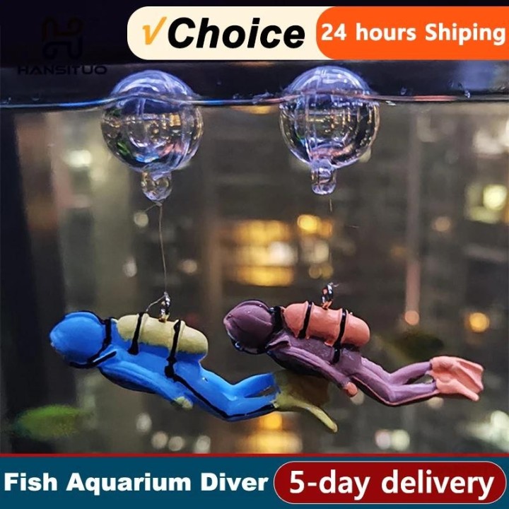 Neue Fischaquarium-Taucher-Ornamente, Mini-Taucher, simulierter schwimmender Kampfschwimmer, Kawaii-Miniaturfiguren für die D
