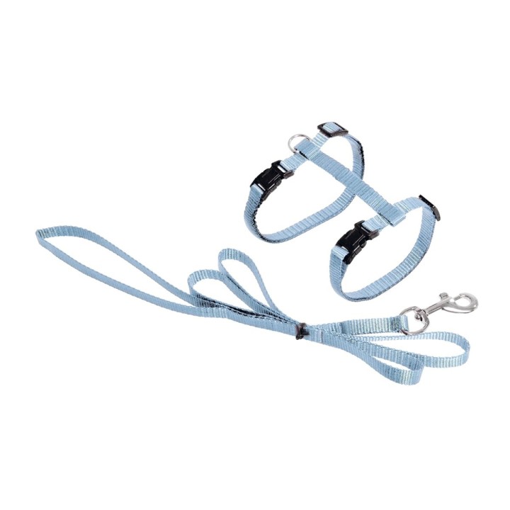 Karlie Katzengeschirr und Leine 110 cm Hellblau