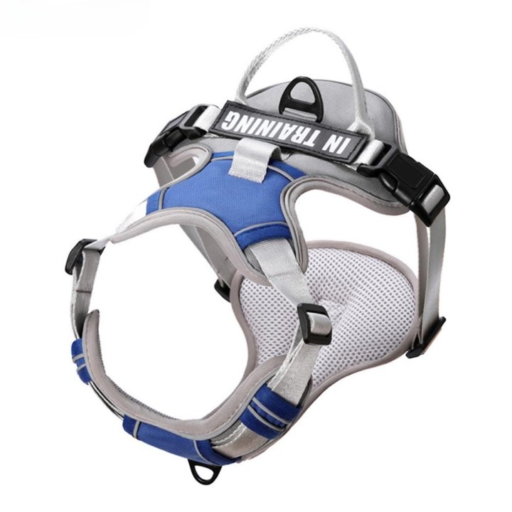 Hundegeschirr, kein Ziehen, für Spaziergänge im Freien, atmungsaktiv, reflektierend, verstellbar, für kleine Hunde, für mitte