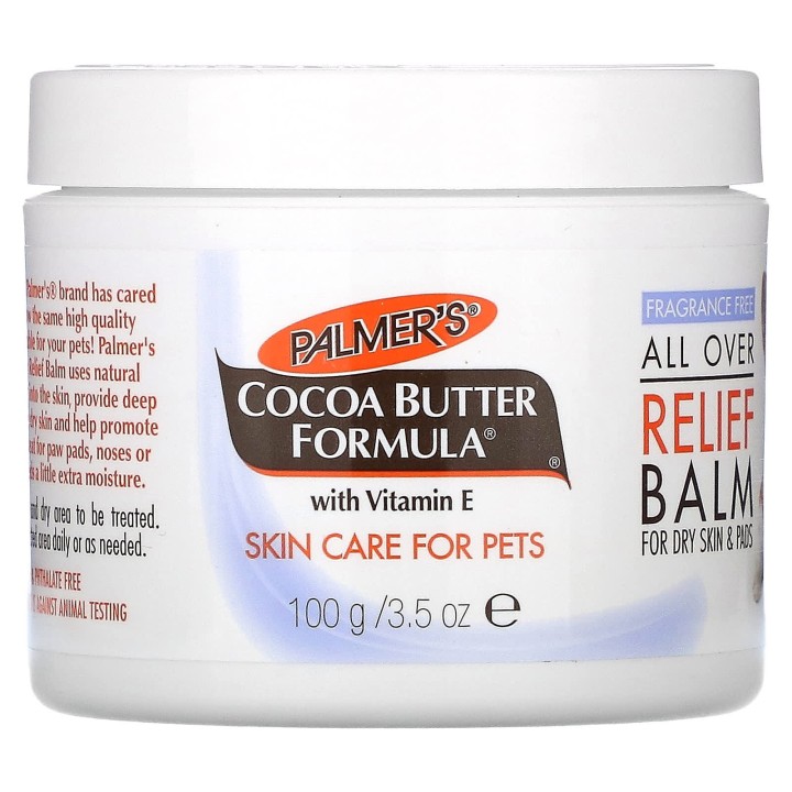 Palmer's for Pets, Kokosnussbutter-Formel, mit Vitamin E, All Over Relief Balm, für trockene Haut und Ballen, parfümfrei, 3,5