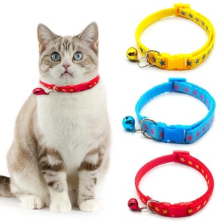 Mode Haustier Katzen Kragen Bunte Muster Nette Glocke Einstellbare Halsbänder Für Katzen Kätzchen DIY Ring Halskette Haustier