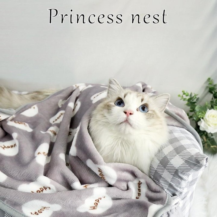 Herbst und Winter Warme bedruckte Flanell-Haustier-Kleindecke Cartoon-Hundedecke Zwinger Katzennestmatte Geschenkmatte S 40*6