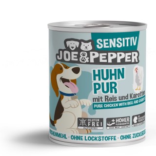 Joe & Pepper Dog Sensitiv Huhn pur mit Reis & Karotten 6x800g