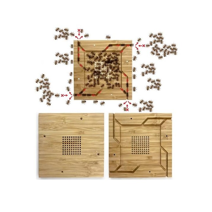 Bienenstock-Fluchtbrett, quadratisches Bienen-Fluchtbrett aus Holz, Bienenstock-Innenabdeckung, belüftetes Fluchtbrett für St