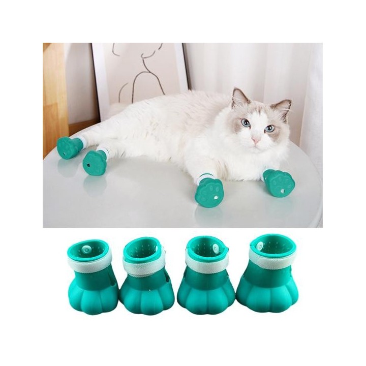 4Pcs Katze Klaue Abdeckungen Verschluss Band Anti-verschütten Exquisite Anti-scratch Haustier Katze Kätzchen Pfote Nagel S ro