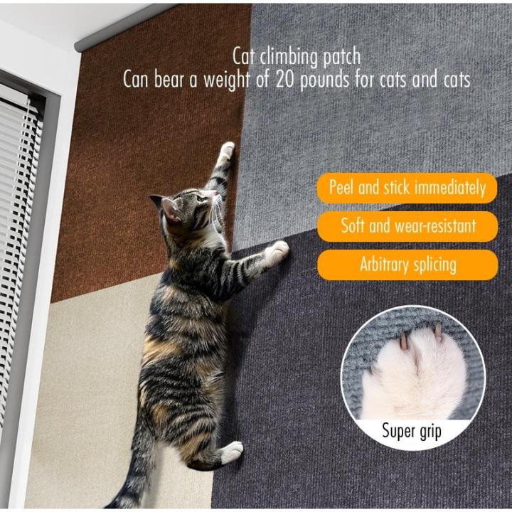 Katzenkratzbrett Anti-Katzenkratzsofa Katzenkrabbelmatte Katzenkratzteppich Vertikaler Wandaufkleber Katzenkrabbelaufkleber 3