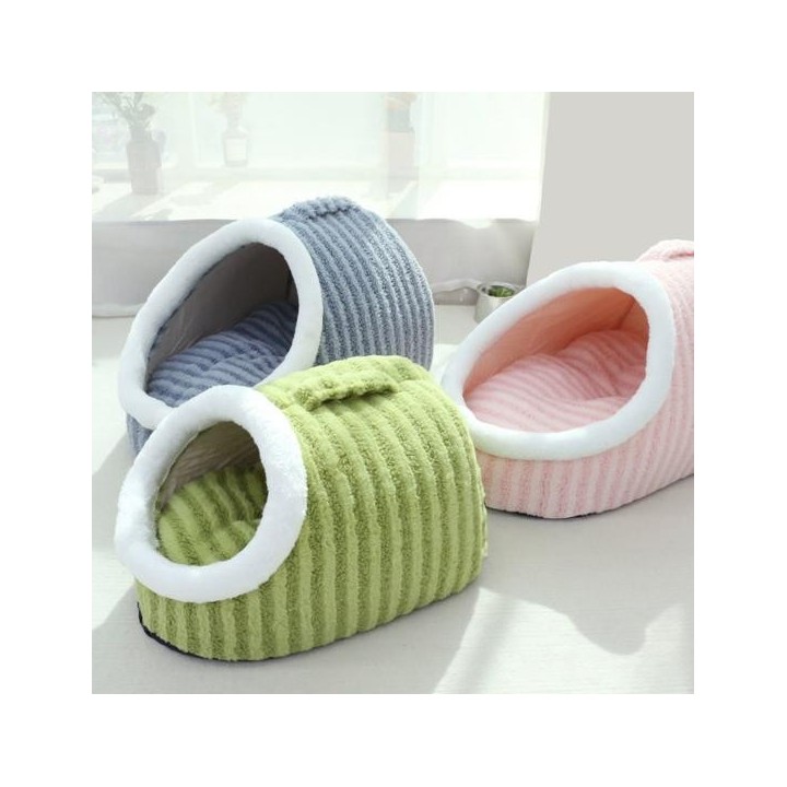 Gemütliches Versteck-Haustierbett, weiches, warmes Hunde-Haustierbett, waschbares Plüsch-Haustierhöhlenbett mit Bezug für Hun