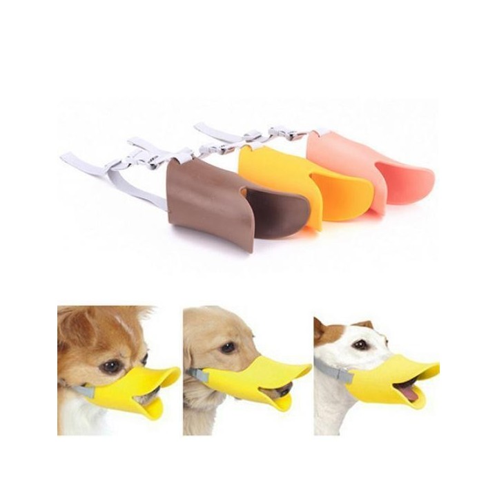 Hunde-Anti-Biss-Entenmund-Form, Hunde-Mundschutz, Silikon, bissfester Maulkorb für Haustiere S rosa