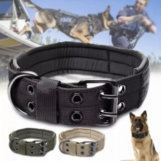 Verstellbares Hundehalsband, klassisch, reflektierend, für Training, Militär, Hundehalsband, Nylon, strapazierfähig, taktisch