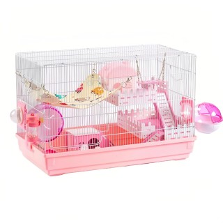 Mewfotrey Hamsterkäfig, groß, Zuchtkäfig für Kleintiere, 10-teilig, Drahtgeflecht, Meerschweinchen, Golden King Bear, kleiner