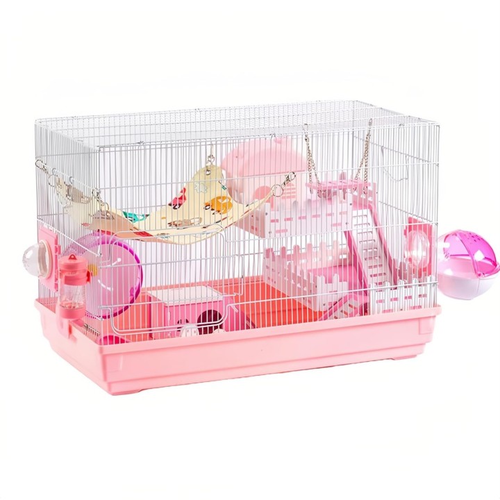 Mewfotrey Hamsterkäfig, groß, Zuchtkäfig für Kleintiere, 10-teilig, Drahtgeflecht, Meerschweinchen, Golden King Bear, kleiner