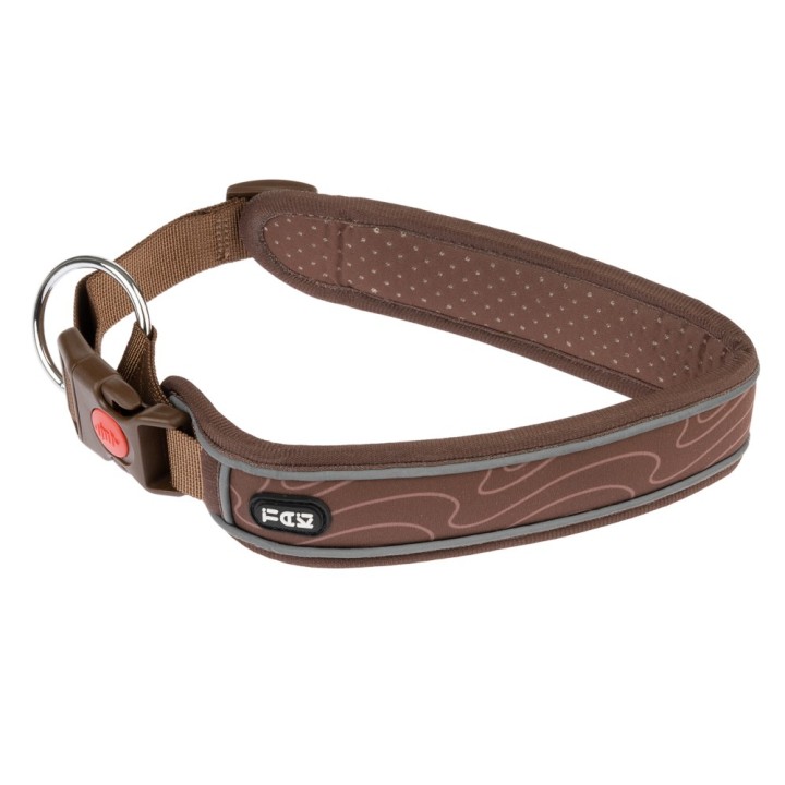 TIAKI Halsband Soft & Safe, braun - Größe M: 45 - 55 cm Halsumfang, 40 mm breit