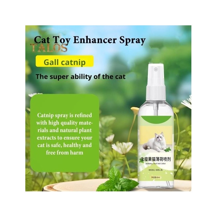 60 ml Katzenminzenspray, natürlicher Katzenminzennebelspray zur Stresslinderung für Kätzchen, attraktive Katzenminzen-Sprühfl