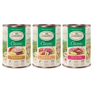 Lukullus Naturkost Getreidefreies Probierpaket 6 x 400 g - Mixpaket (3 Sorten)