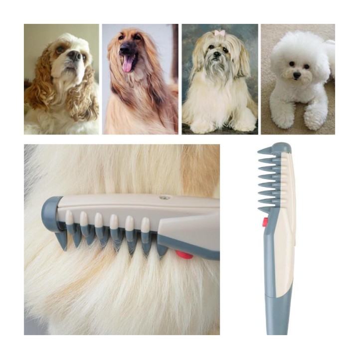 Elektrischer Haustierkamm, Hundehaarschneider, Hundekatzenhaarschneider, Haustierrasierer, Hundebürste, Fellentfilzung, Hunde