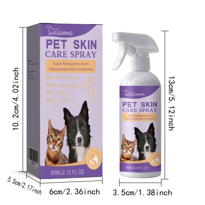 Yegbong Bestes Hundeshampoo gegen Juckreiz und Hauterkrankungen, tierversuchsfreie Juckreizlinderung für Hunde 60ML