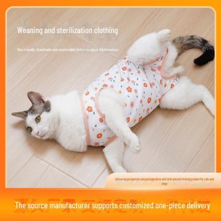 Atmungsaktiver Katzenanzug für die Zeit nach Operationen: Anti-Lecken, Vorbeugung von Haarausfall und Entwöhnungshilfe für we