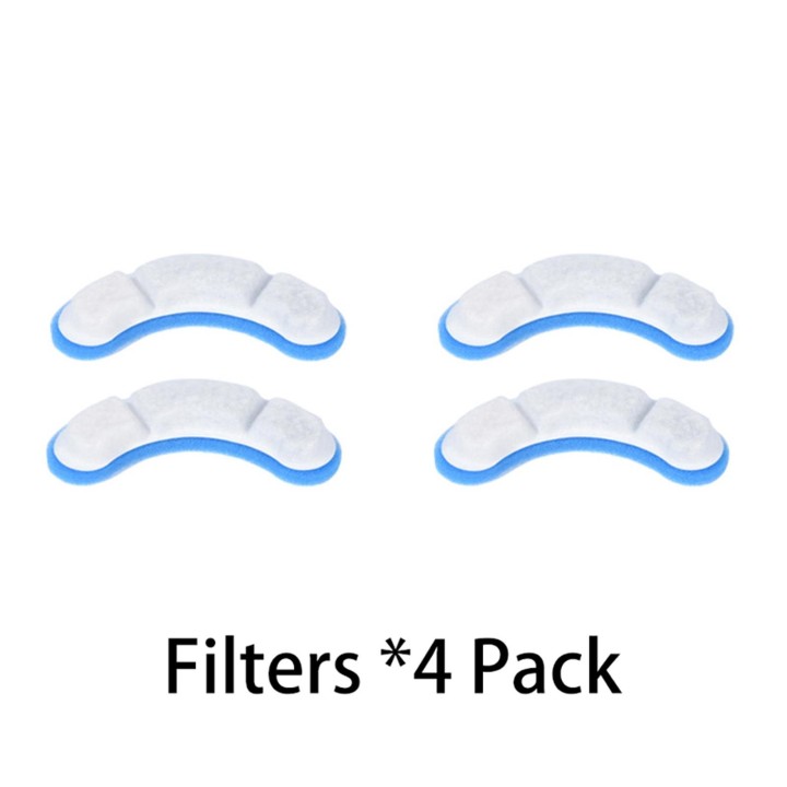 Katzenwasserbrunnen filtert automatischen großen Hundewasserbrunnen Haustiertrinkbrunnenwasser 4 Pack blau/weiß