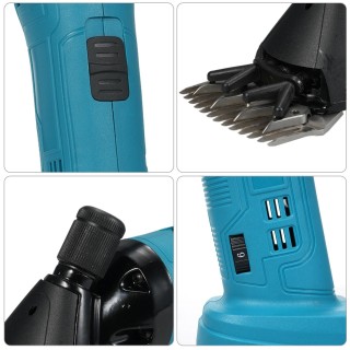 Elektrische Schafschere 500W 2400RPM Professioneller wiederaufladbarer Scherer 21V mit 6 Geschwindigkeiten für UK Plug & 1 Ba